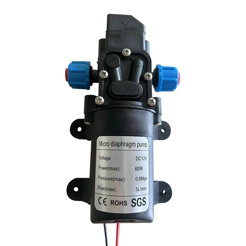 Pumps Micro High Pressure Diaphragm Pump, DC 12v,60W, Agriculture/watering/car Washing/water Purification, 120PSI,5L/MIN - 6