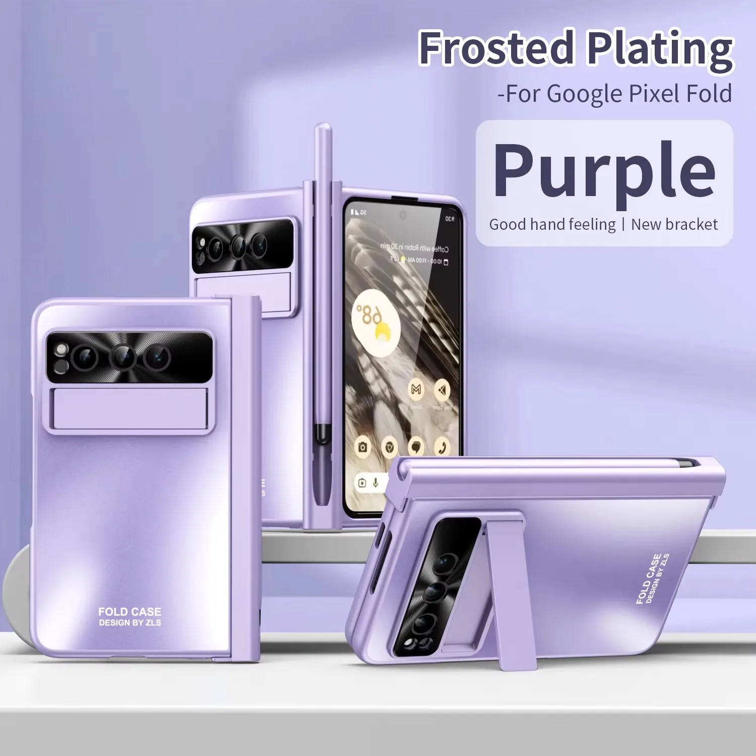 Luxury Business Phone Case with Pen Stylus Slot and Stand Holder