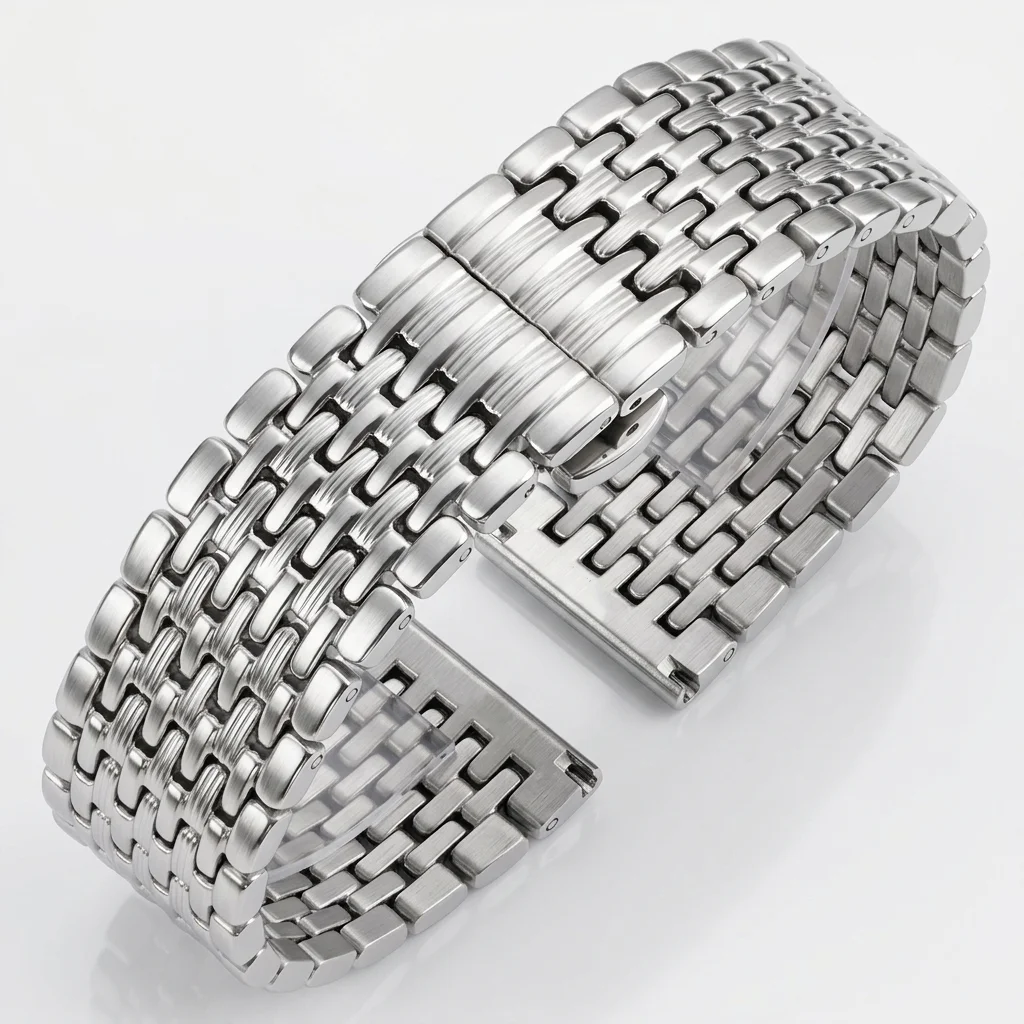 Sleek Stainless Steel Watch Band - Premium Metal Replacement Strap