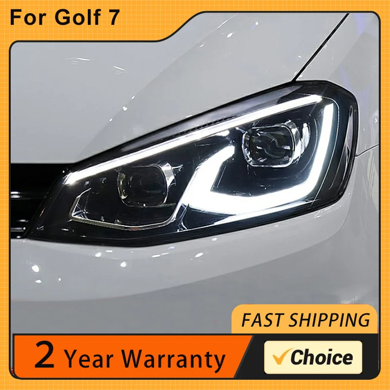 

Car Lights For Golf 7 2013-2017 Golf7 MK7 LED Auto Headlight Assembly Upgrade Golf 8 Design Bicofal Lens Signal Lamp Accessories