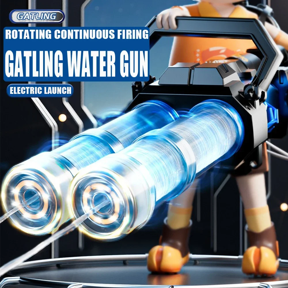 Gatling Electric Automatic Water Storage Gun Toys Portable Children Summer Beach Outdoor Fight Fantasy Toys for Boys Kids Game water guns water toy launcher