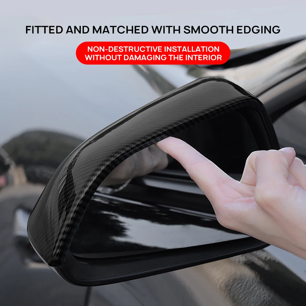 자동차 백미러 케이스 커버, 테슬라 모델 3 모델 3 2016-2023 2024 하이랜드 리얼 탄소 섬유 자동차 외장 미러 캡