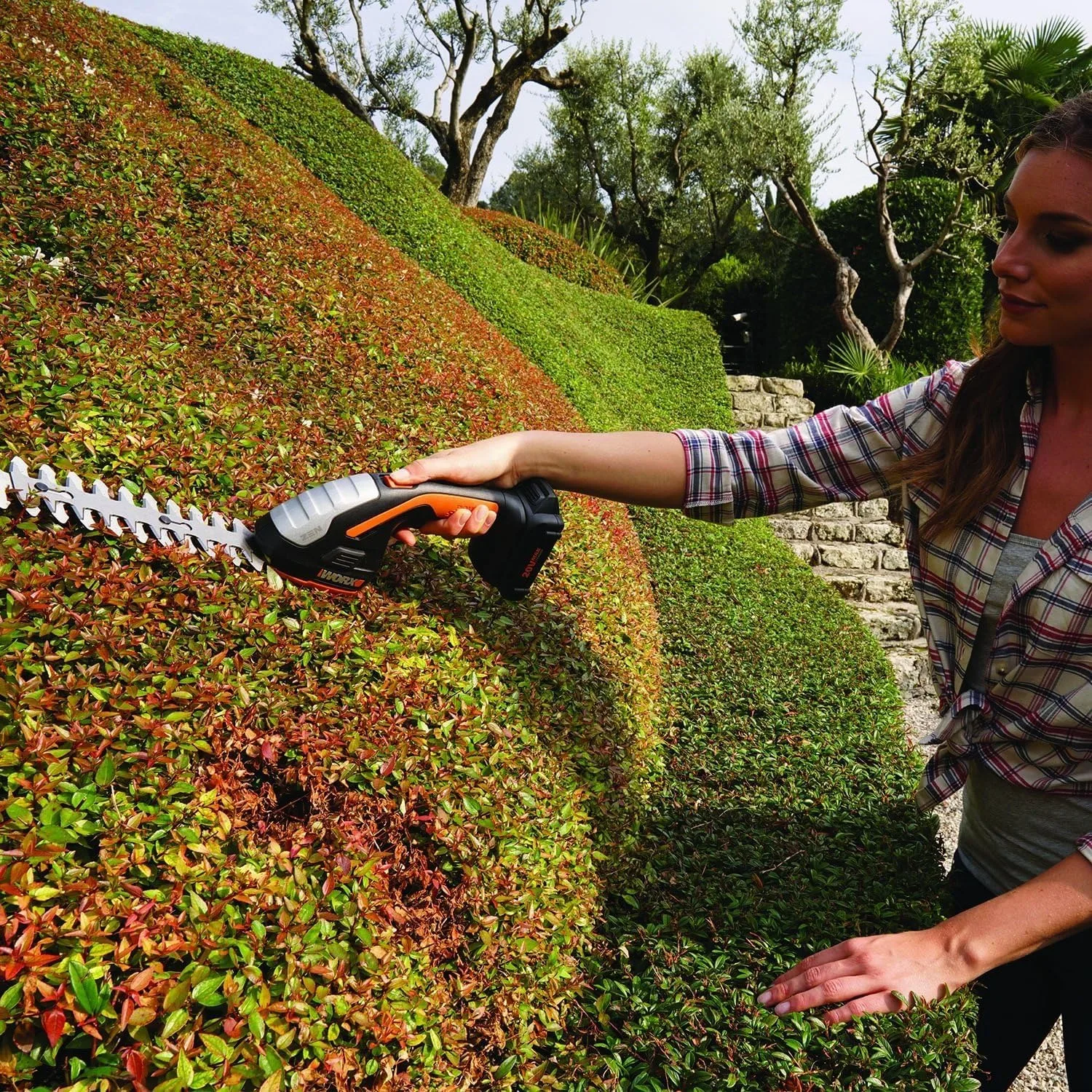 20V Power Share 4" Cordless Shear & 8" Shrubber Trimmer，Battery & Charger Included,WG801, Item Weight: 1.98 lbs,Battery Powered 6