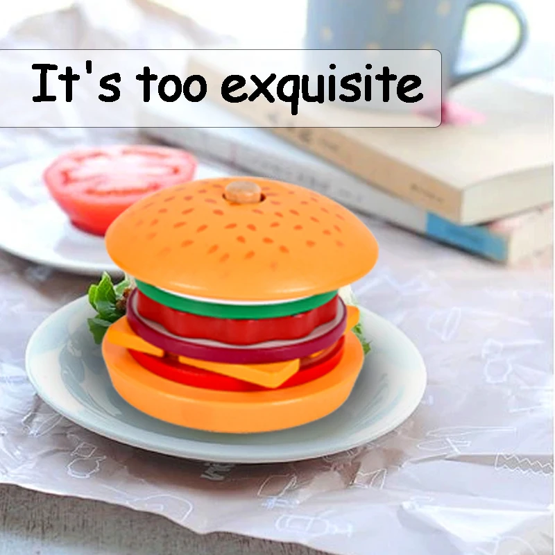 Children's Simulation Wooden Playhouse Hamburger Set Pairing Puzzle Food Cutting Assembled Toys