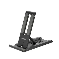 Essager Foldable Mini Portable Desktop Phone and Tablet Stand (Black Holder)