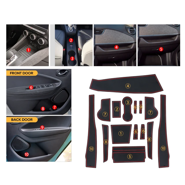 LFOTPP Car Door Groove Mat for Renault Zoe 2020-2023 Anti-Slip Dust-Proof  Mat Rubber Gate Slot Pad Auto Renault Zoe Accessories - AliExpress