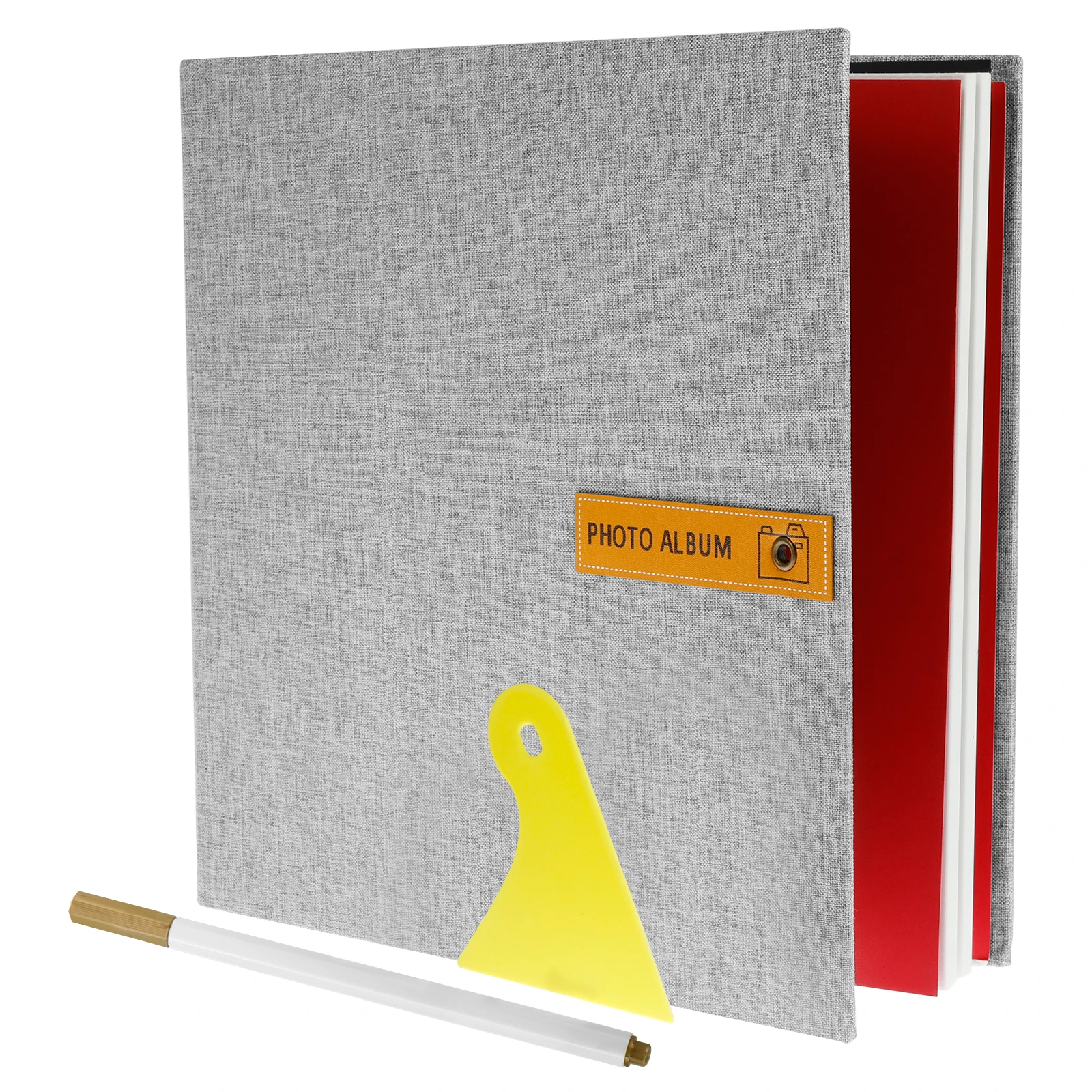 60 Pages Large Photo Album Self Adhesive Photo Album with Pen DIY Linen Hardcover Scrapbook Album gift for special days