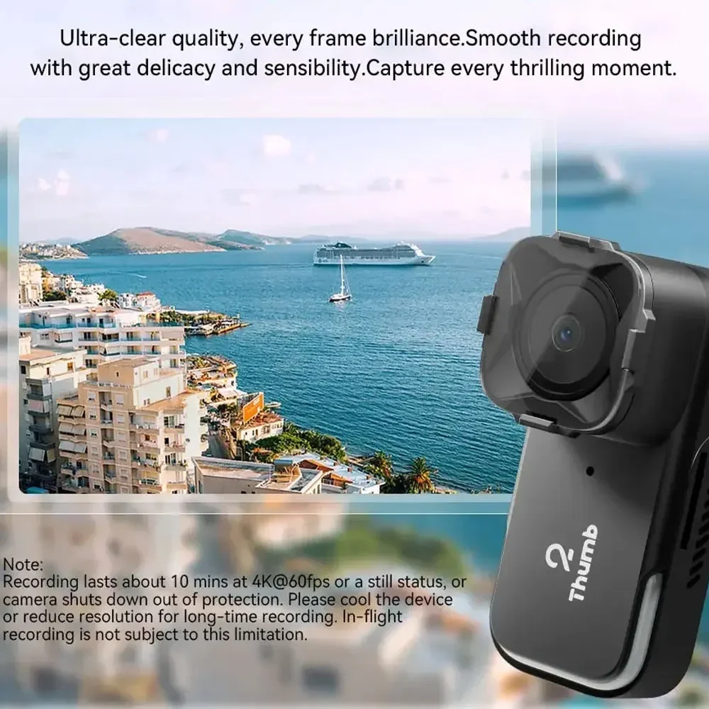 RunCam Thumb 2 Caméra Action 4K IMX586 128Go Carte TF