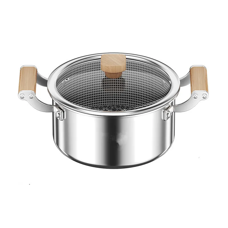 316 Stainless Steel Soup Pot Honeycomb Non-stick Pot with lid Household Hot Induction Cooker Gas Stove Universal Frying Pan stainless steel soup pot stainless steel stock pot stainless steel cooking pot