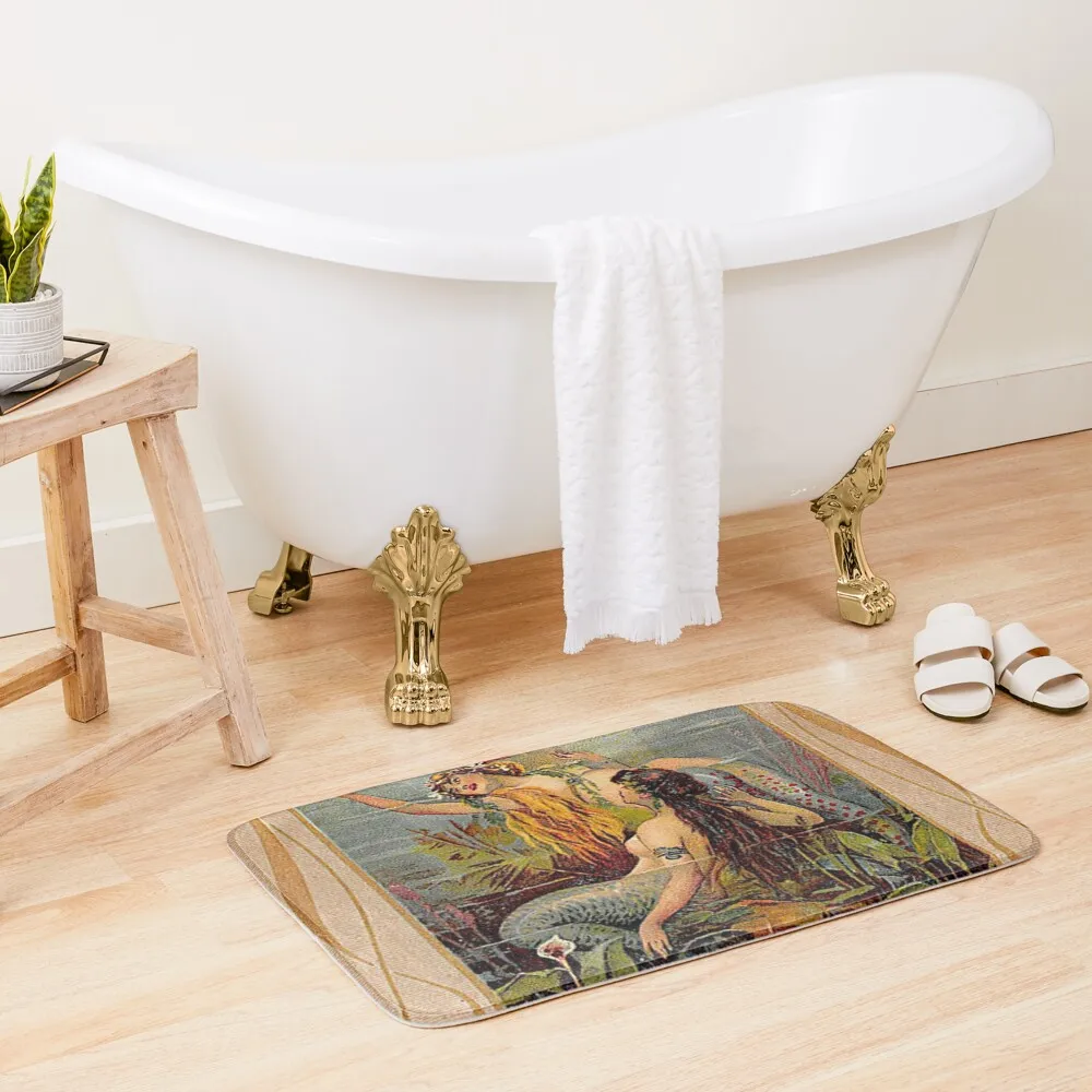 

Das Rheingold Mermaid Bath Mat Bathroom Rug Set Toilet Carpet Entrance Carpet Bathroom Floors Mat