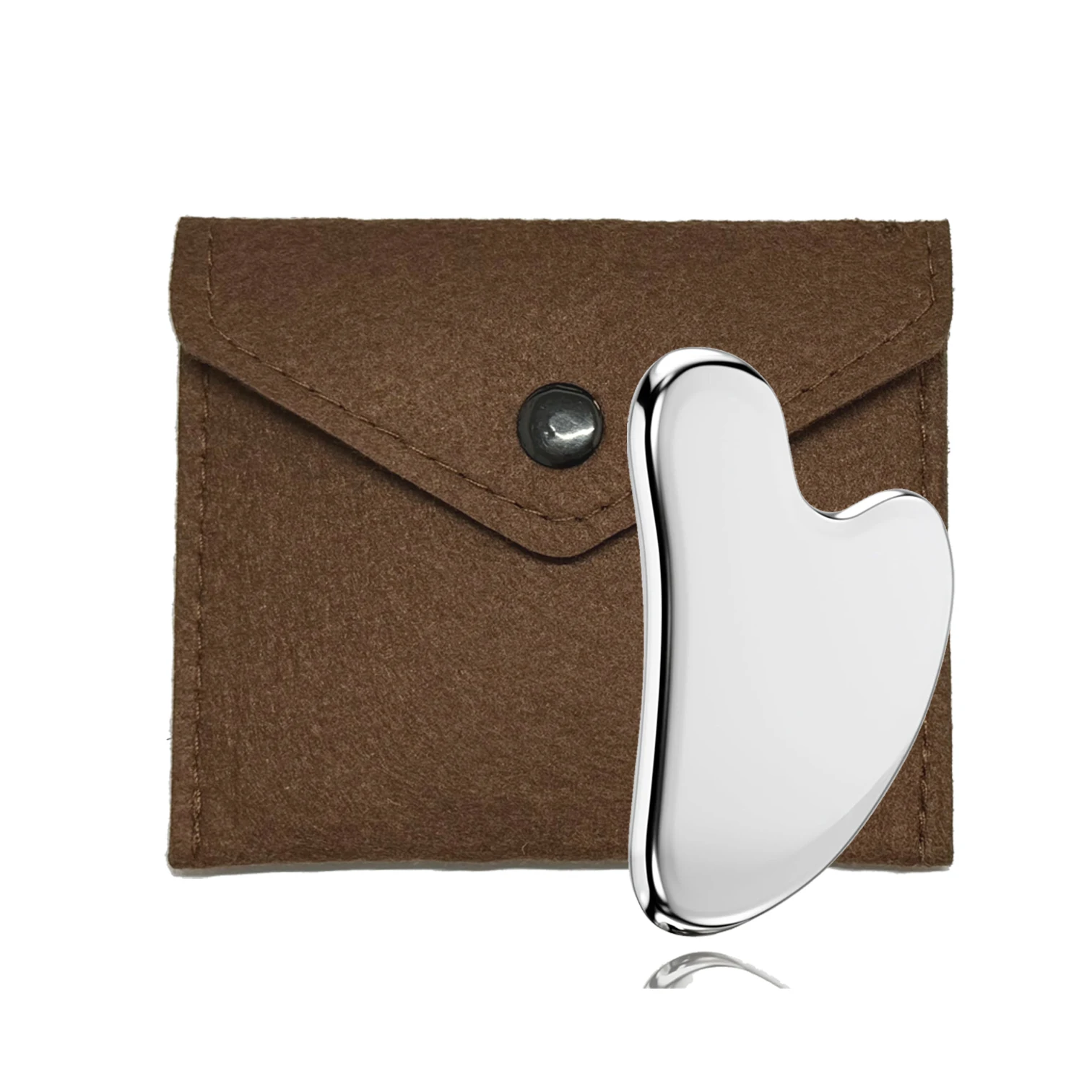 Stainless Steel Gua Sha Facial Massage Tool for Smooth Skin & Reduced Puffiness