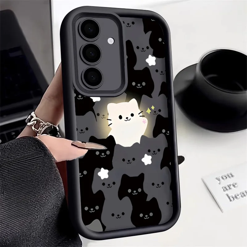 Adorable Cartoon Cat Silicone Phone Case Cover