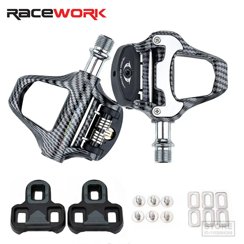 

RACEWORK carbon fiber bike pedal Suitable for Keo self-locking professional bicycle pedals road Ultra-Light Pedal
