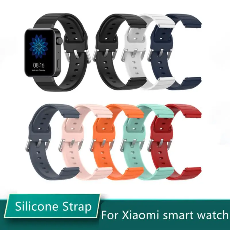 Silicone Band Strap For Xiaomi Smart Watch Anti Buckle Mi Replacement Wristband Stainless Steel Bracelet Watchband |