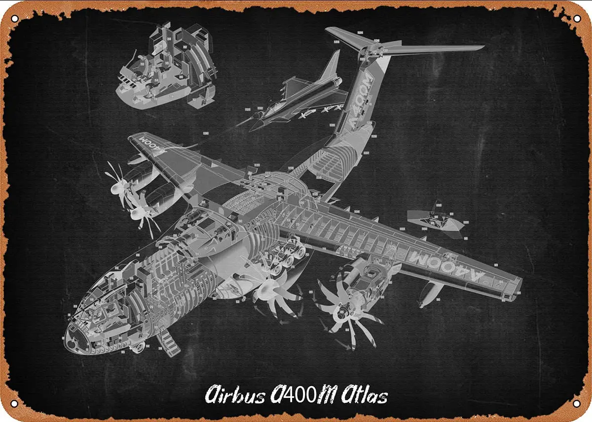 Металлическая Жестяная Вывеска «Атлас» A400M #, Настенный декор, мужская пещера, военный веер, подарок для дома, бара, паба, декоративные военные постеры 12x8 дюймов