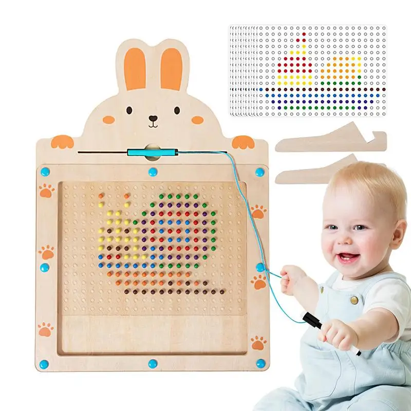 

Детская Магнитная большая доска для рисования с магнитными бусинами и ручкой для мальчиков и девочек