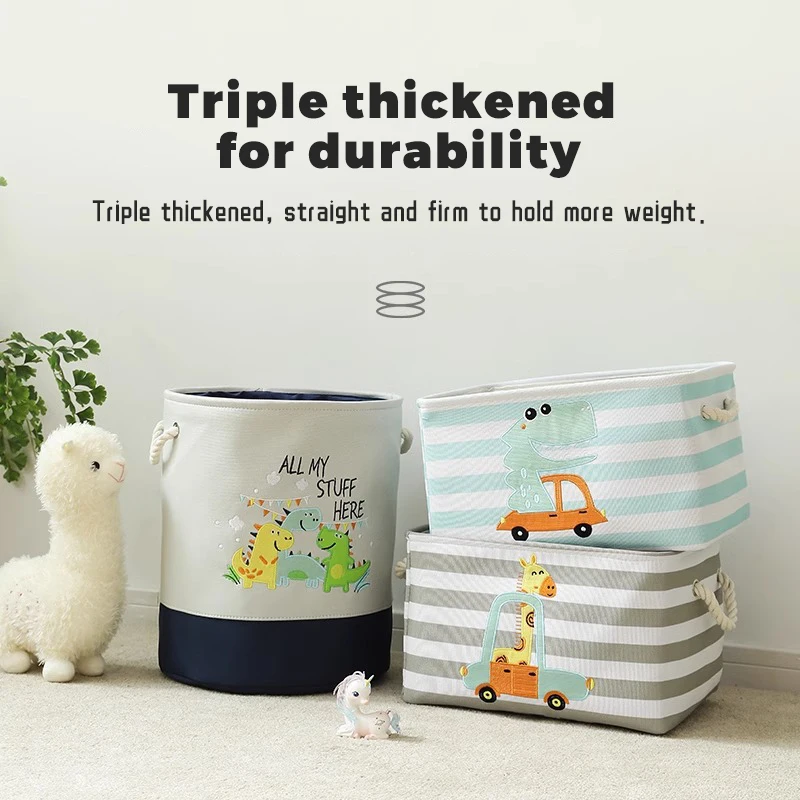 Baby Laundry Basket Cute Lion Foldable Toy Storage Bucket Picnic Dirty Clothes Basket Box Organizer Cartoon Animal