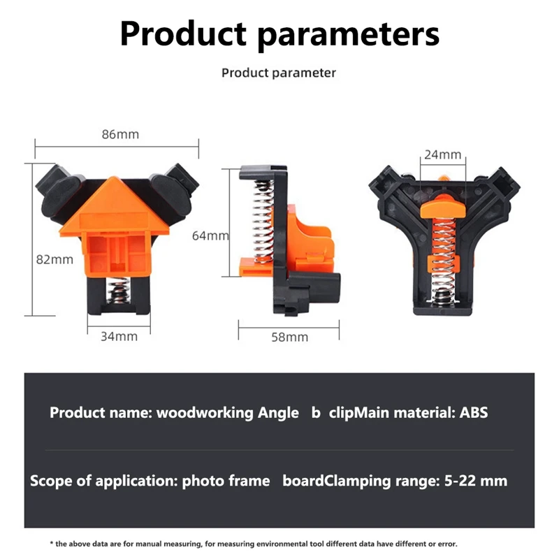 Woodworking Right Angle Fixing Clip Fixer Right Angle Clip Photo Frame 90 Degree DIY Spring Quick Fixing Tool