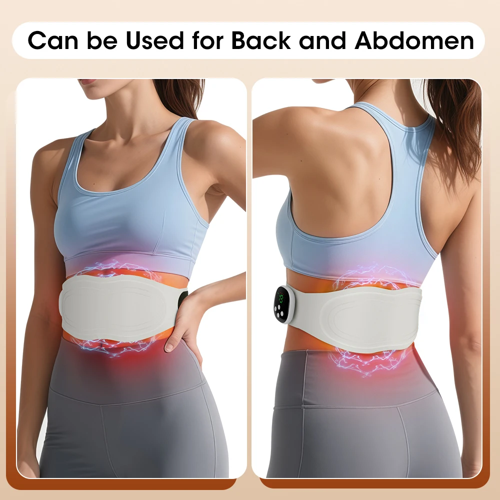 New Lycra Electric Heating Waist Massage Belt 8 Mode 9 Level Hot Compress Massag