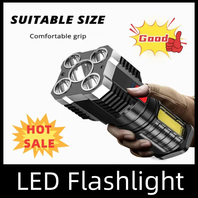 

Portable LED Flashlight USB Rechargeable Waterproof 4-7 Core Handheld Lantern COB Led Flashlights for Outdoor Camping Hiking