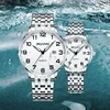 UTHAI Elderly Watches Waterproof Big Number Big Dial Light luxury Gold Steel Couple Watch Men Fashion Quartz Wristwatches Clock 5