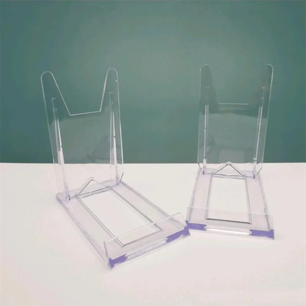 2pcs Clear Acrylic Display Easels Adjustable Plastic Plate Holder Stand Picture Frames Rack Wedding Birthday Home Decoration 5