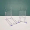 2pcs Clear Acrylic Display Easels Adjustable Plastic Plate Holder Stand Picture Frames Rack Wedding Birthday Home Decoration 5