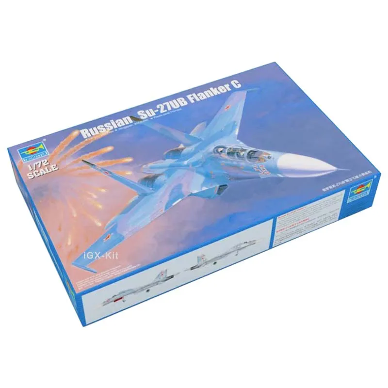 

Trumpeter 01645 1/72 Russian Su27 Su27UB Su-27 Flanker C Fighter Aircraft Military Plastic Assembly Model Toy Gift Building Kit