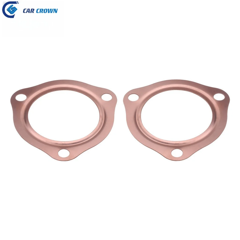 Car Crown New 2.5''/3"/3.5'' Copper Header Exhaust Collector Gaskets Reusable SBC BBC 302 350 454 383