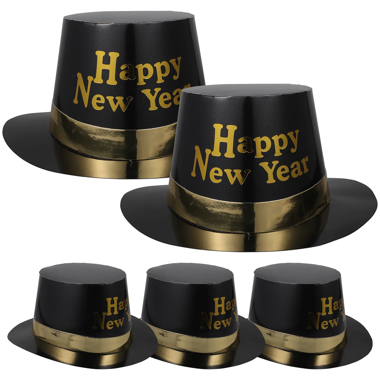 

Stage Performance Jazz Hats Happy New Year Party Hats Glitter Letter Paper Hat Party Tophat Photo Props 29.5x26.5x15.5cm