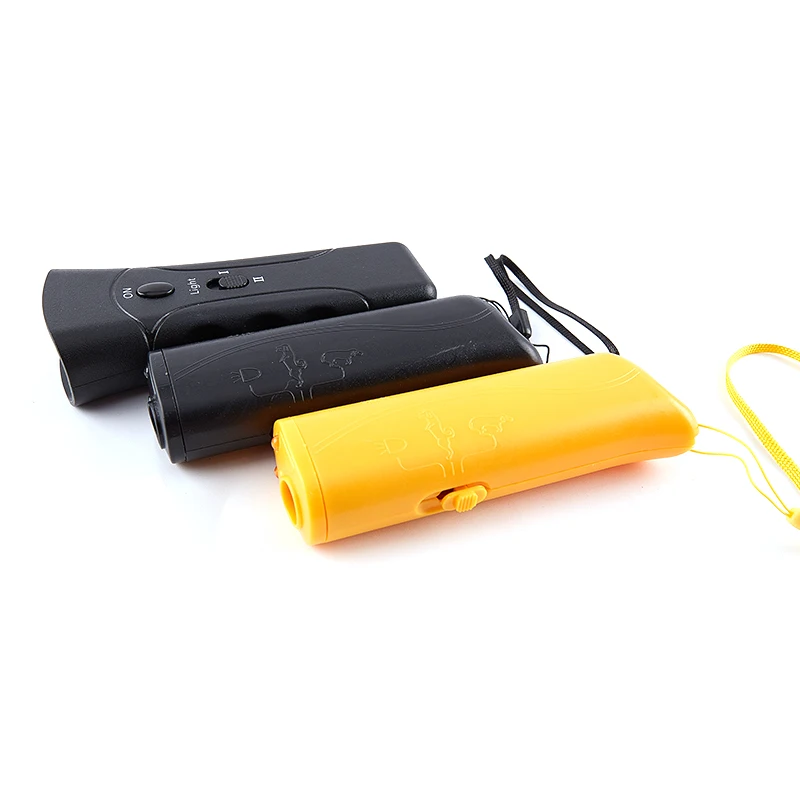Portable Dog Repeller Anti Barking Stop Bark Training Device Trainer LED Ultrasonic Multifunction Dogs Trainer Without Battery pet dog repeller