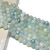 100%Natural Stone Faceted Mix Color Aquamarine Blue Round Gemstone Loose Beads For Jewelry Making DIY Bracelet Necklace 6/8/10MM 1