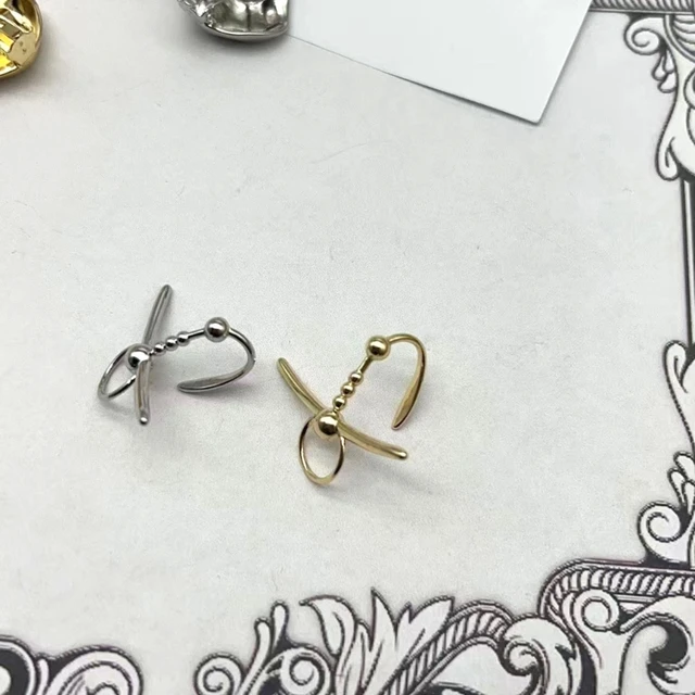 Fake Lip Ring Septum Piercing Clip on Mouth Non Piercing Punk Cuff Hoop 3