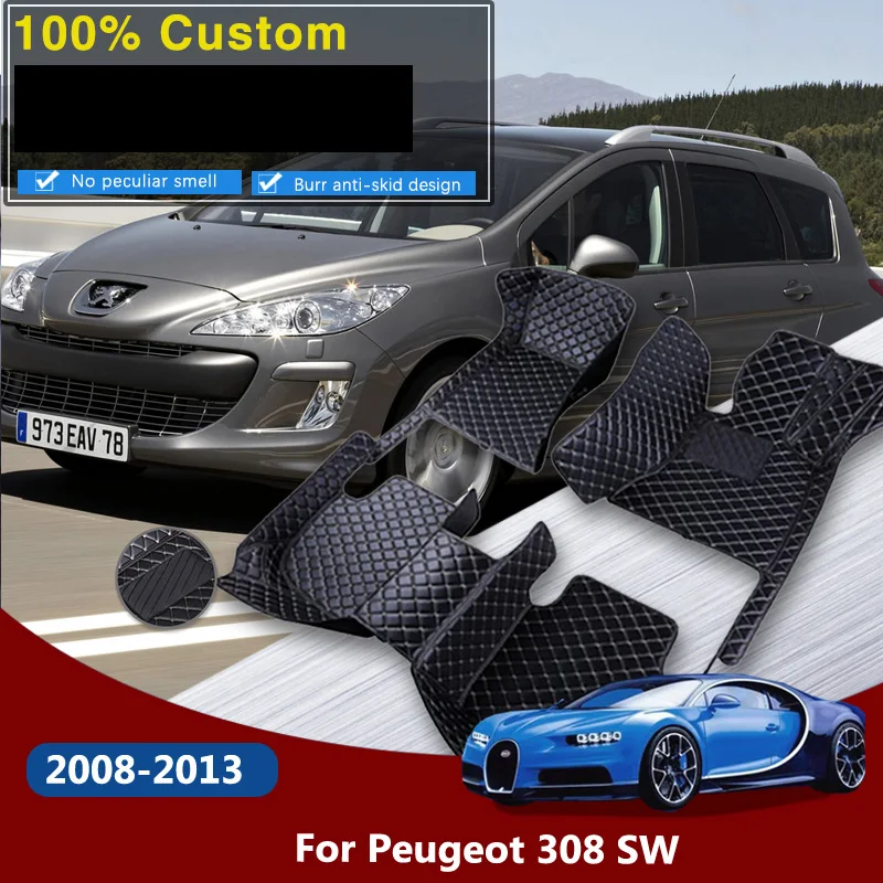 Tapis de voiture caoutchouc pour Peugeot 308 SW 2014