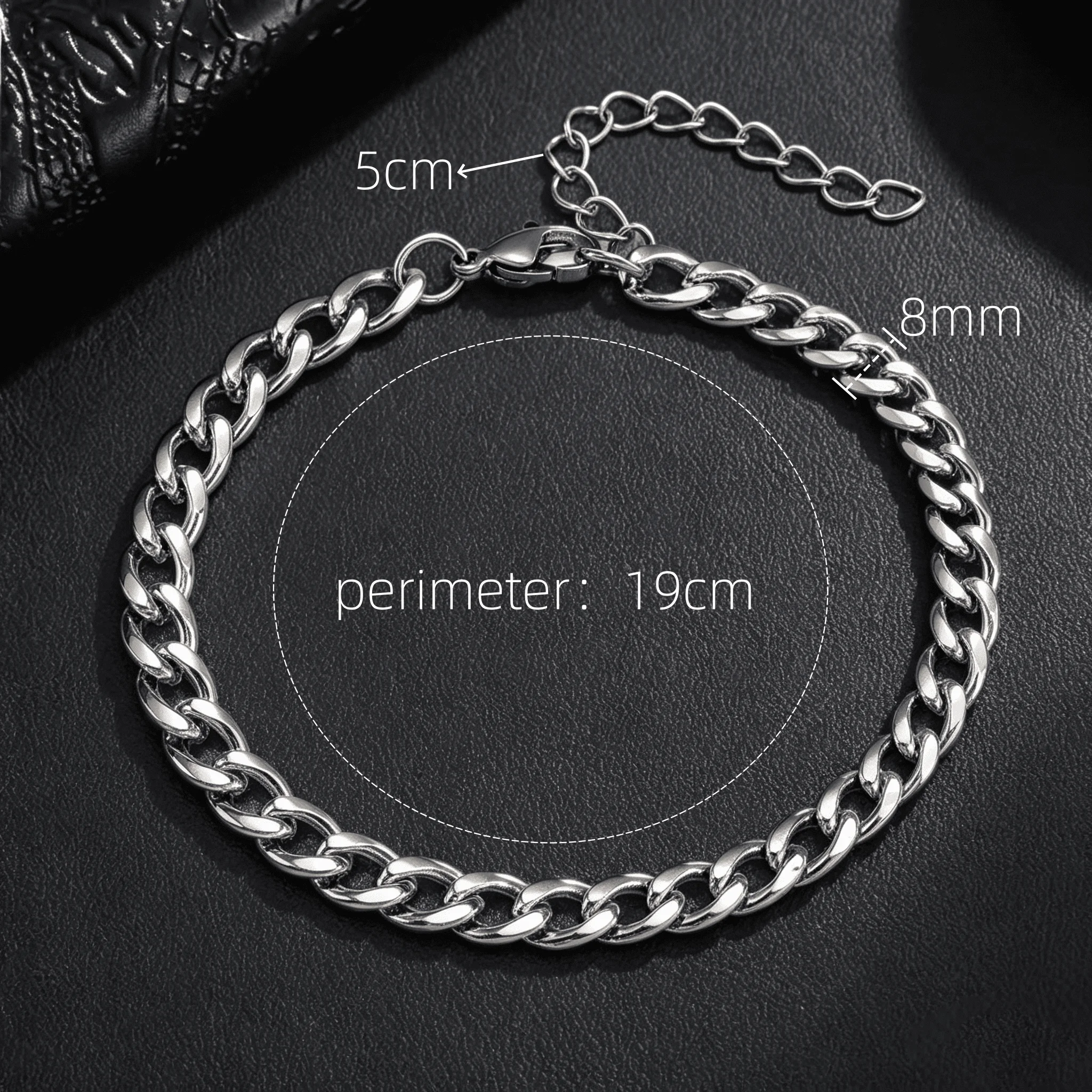 silver 8mm Bracelet