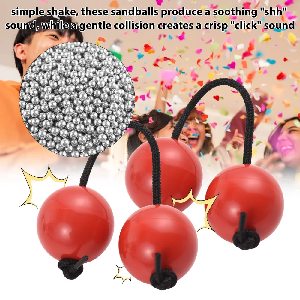 African Rhythm Sand Ball Shakers Percussion Instrument Hand Shaker Balls for Party Stage Performance 2Pcs Egg Shakers