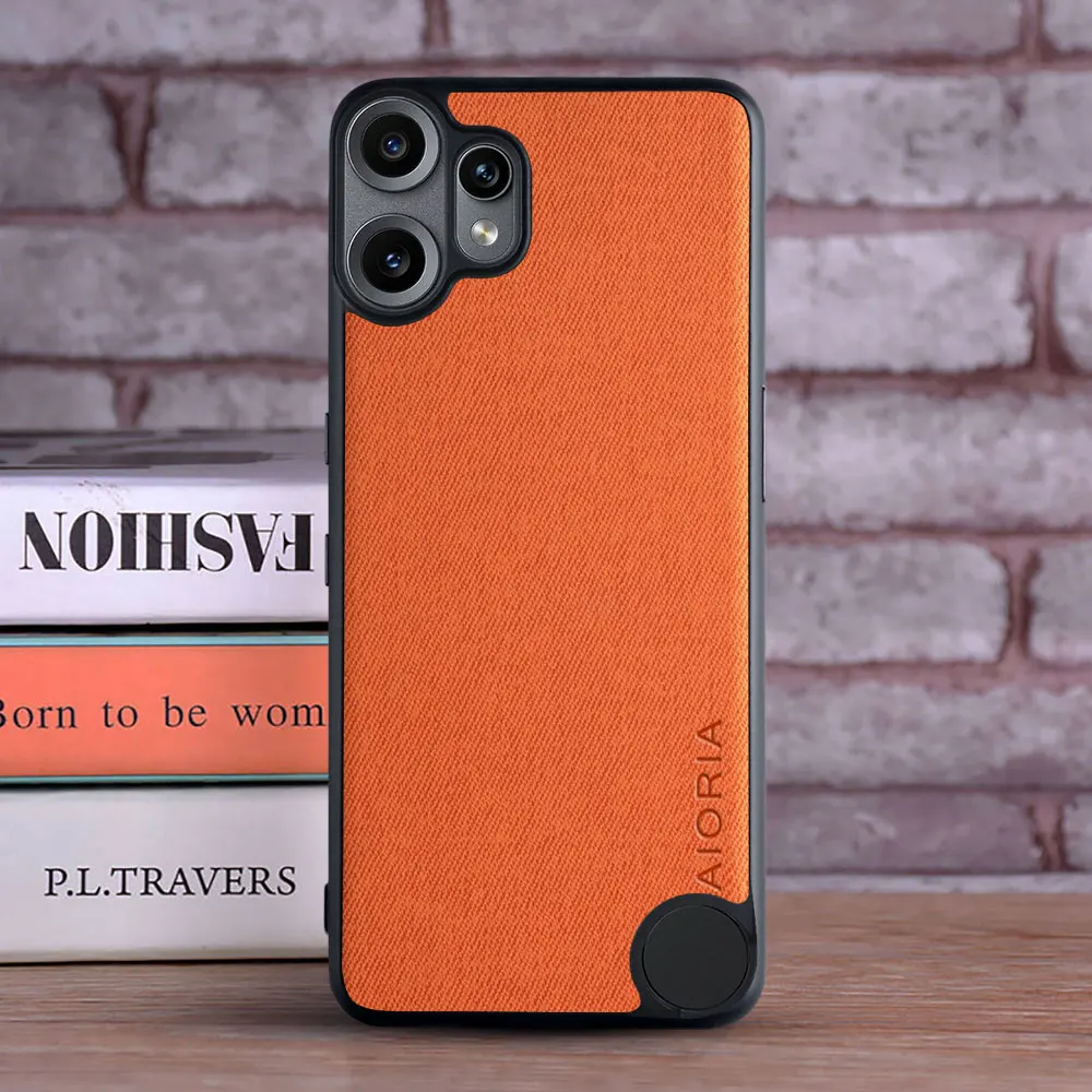 Luxury Textile Leather Skin Soft TPU Hard Phone Cover Case
