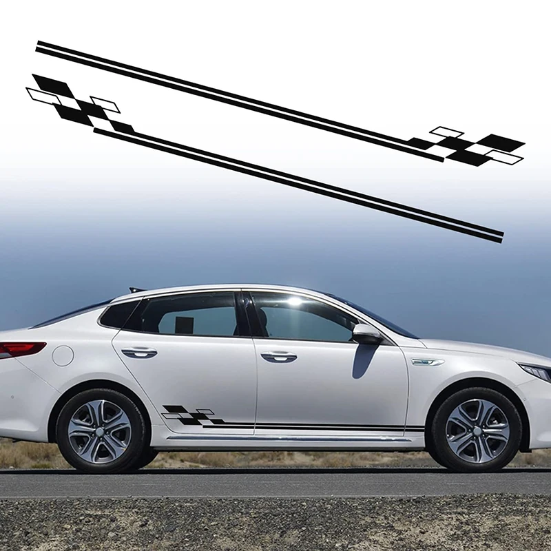 2pcs-Auto-Body-Side-Grid-Stickers-Vinyl-Waterproof-Body-Stickers-Auto ...