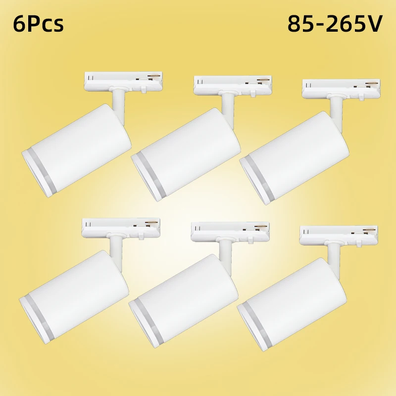 6pcs White no rails
