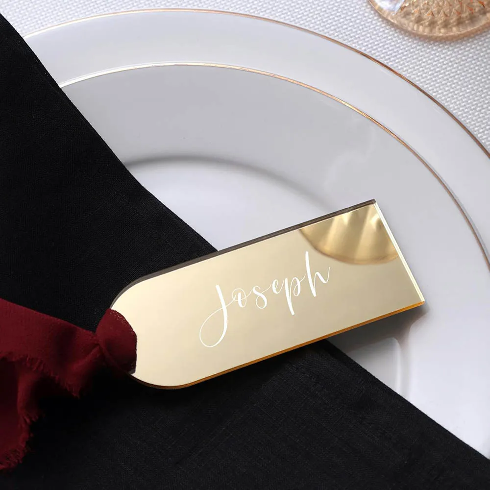 Gold Acrylic Place Cards,DIY Blank Hanging Tags,Perfect for Wedding Table Decor,Birthday,Centerpiece,Party,Anniversary,Event