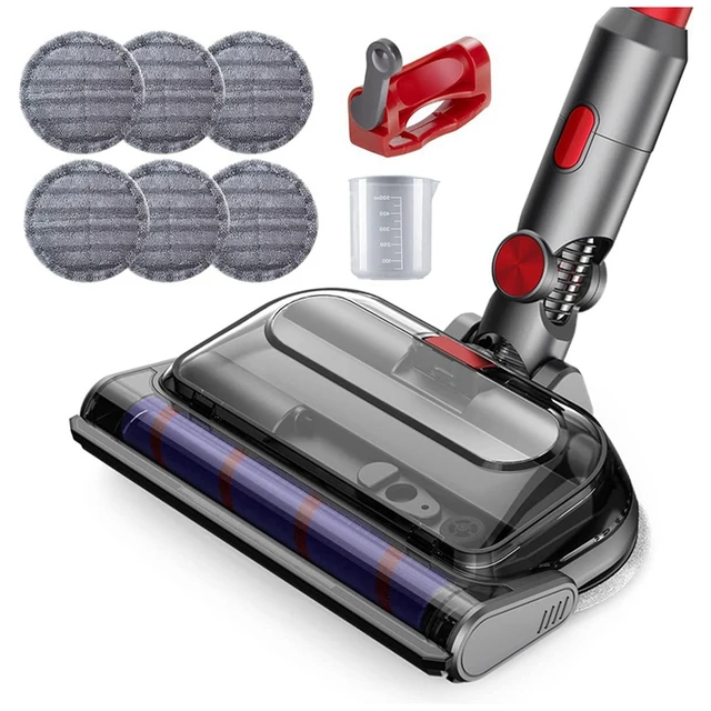 Tête de Vadrouille Electrique pour Dyson V11 V10 V8 V7 V15 Aspirateur, avec  Réservoir d'eau Amovible et 6 Vadrouille Lavable - Accessoires de nettoyage  - Achat & prix