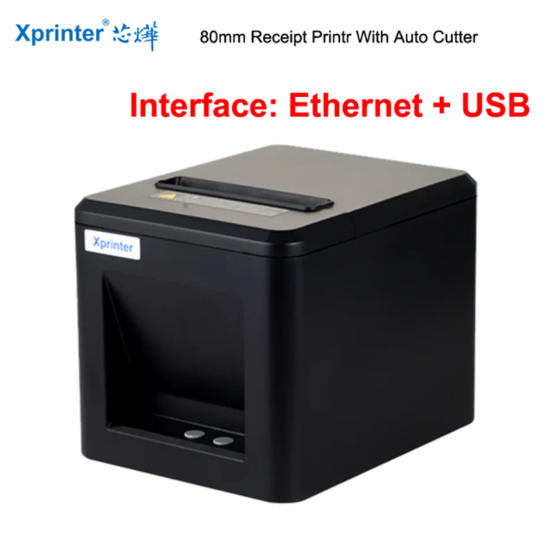 Xprinter 휴대용 영수증 프린터 핸드 프린터, T80A USB 및 USB, 랜 포트 프린터, 자동 커터, POS 프린터
