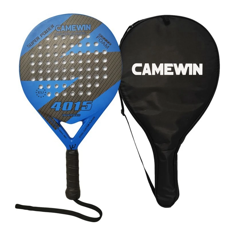 

2X Camewin Padel Racket Beach Tennis Carbon Fiber And EVA Smooth Surface Power Lite Paddleball Paddle Racket,Blue