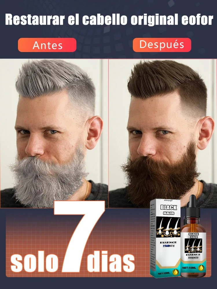 Tueur de cheveux blancs, &eacute;limine les cheveux gris et restaure la couleur naturelle en 7 jours