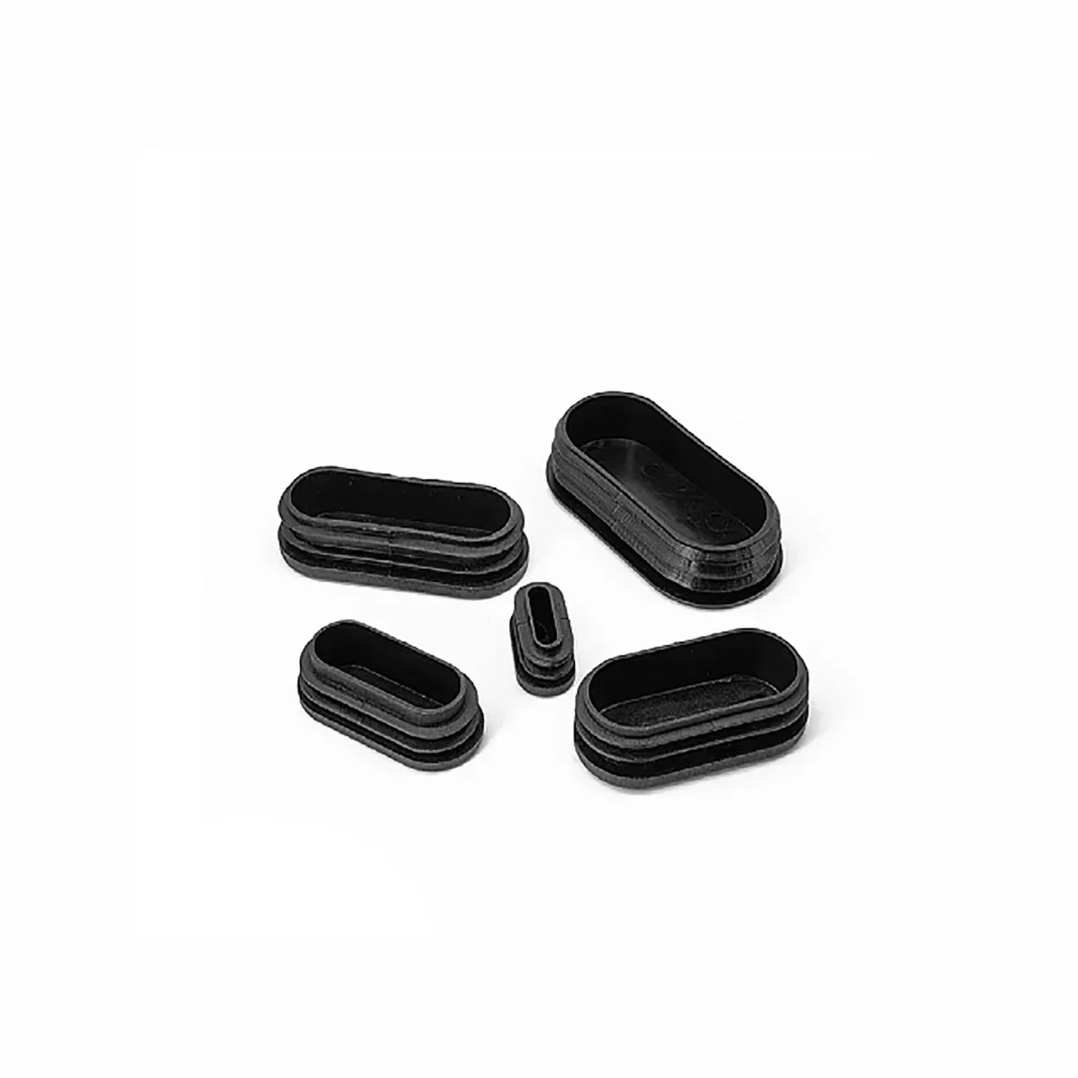 Elliptical Plastic Stainless Pipe Plug Rubber Foot Pad Furniture Table And Chair Anti Slip Oval Foot Plug