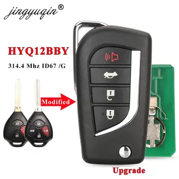 Keyforkess aggiornamento Flip HyQ12BBY chiave dell'automobile telecomando Fob 314.4Mhz 4D67 /G Chip per Toyota Camry Avalon Corolla Matrix RAV4 Venza Yari