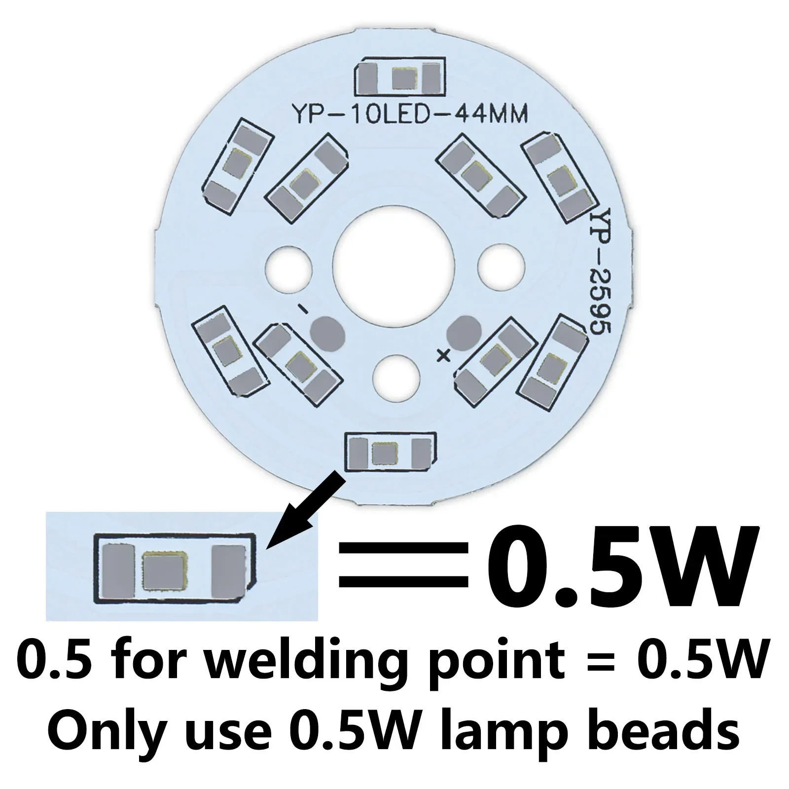 10pcs 5W LED PCB Lamp Aluminum Base Plate PCB Board Substrate High Brightness Light Board Round Aluminum Substrate For Lamp Bead
