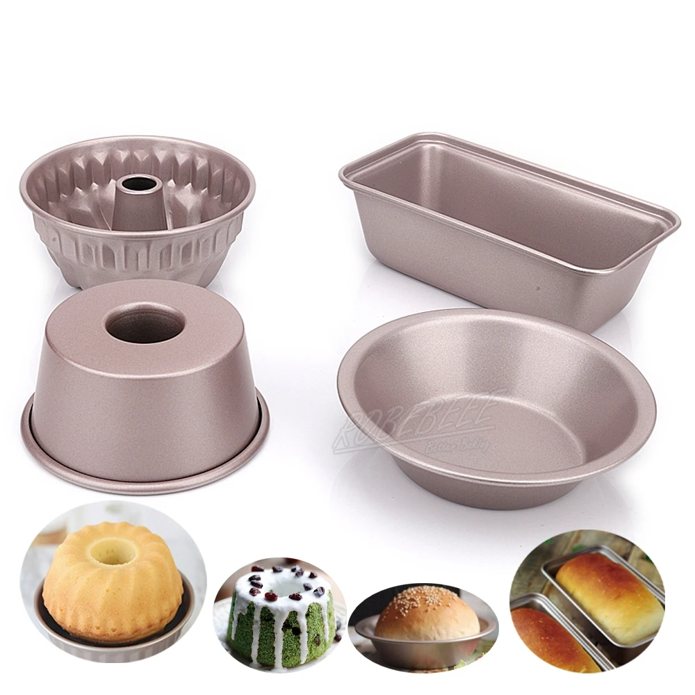 

4 Inch Round Rectangle Shape Nonstick Carbon Steel Angel Hollow Kugelhoft Mold Mini Pie Pan Cake Moldes Food Kitchen Gadgets