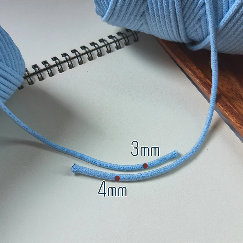 3.3야드/3미터 마크라메 4mm 꼬임 끈 고품질 100% 면 마크라메 로프 제로 웨이스트 대용량 포장