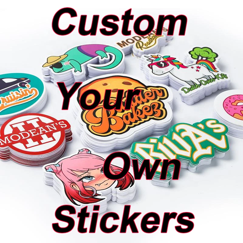 Custom Die Cut Sticker Your Own Logo Name Tag PVC Vinyl Waterproof